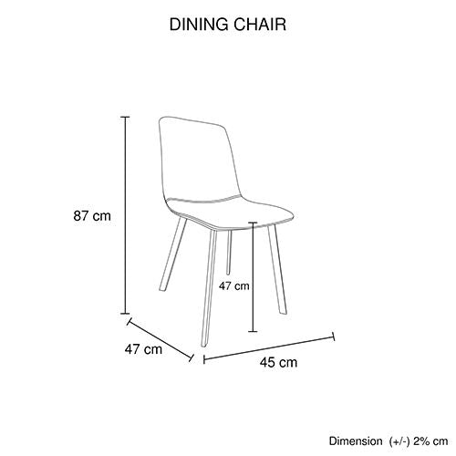 6X Dining Chair Leather Red Brown Colour