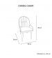 2X Dining Chair PU Leather Powder Coating on Legs