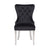 Victoria 2X Dining Chair Black Velvet & STAINLESS STEEL Legs