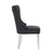 Victoria 2X Dining Chair Black Velvet & STAINLESS STEEL Legs