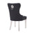 Victoria 2X Dining Chair Black Velvet & STAINLESS STEEL Legs