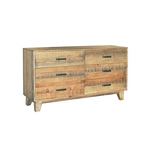 Dresser in Solid Acacia Mirror in Vintage Light Brown