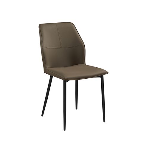 Dining Set Sintered Stone Table Faux Leather chairs