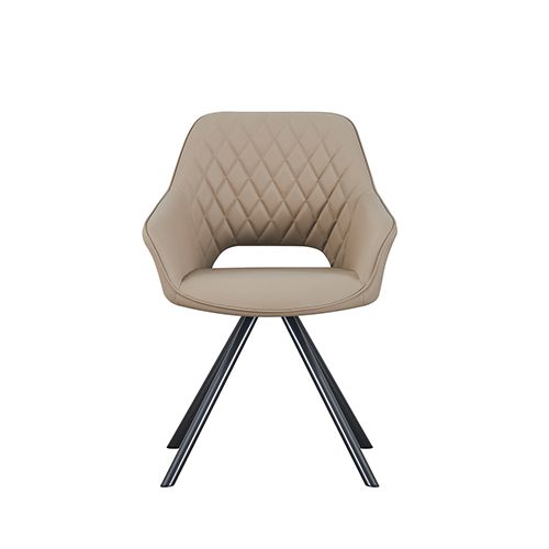 Powder Coating Dining Table with 6pcs PU Leather Dining Chair