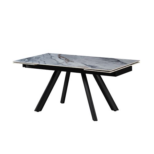 Sintered Stone Top Sturdy Feet Powder Coating Dining Table