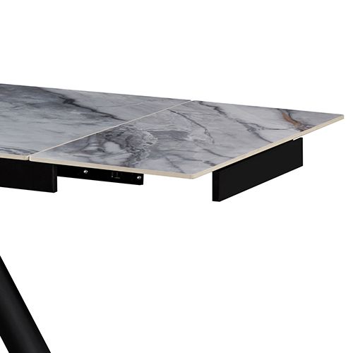 Sintered Stone Top Sturdy Feet Powder Coating Dining Table