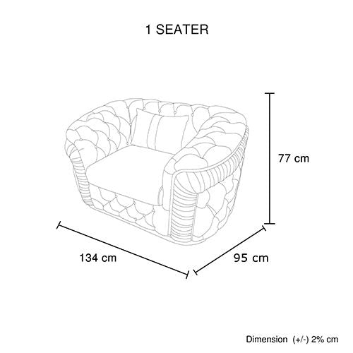 3+1+1 Seater Sofa Set Beige Velvet Fabric