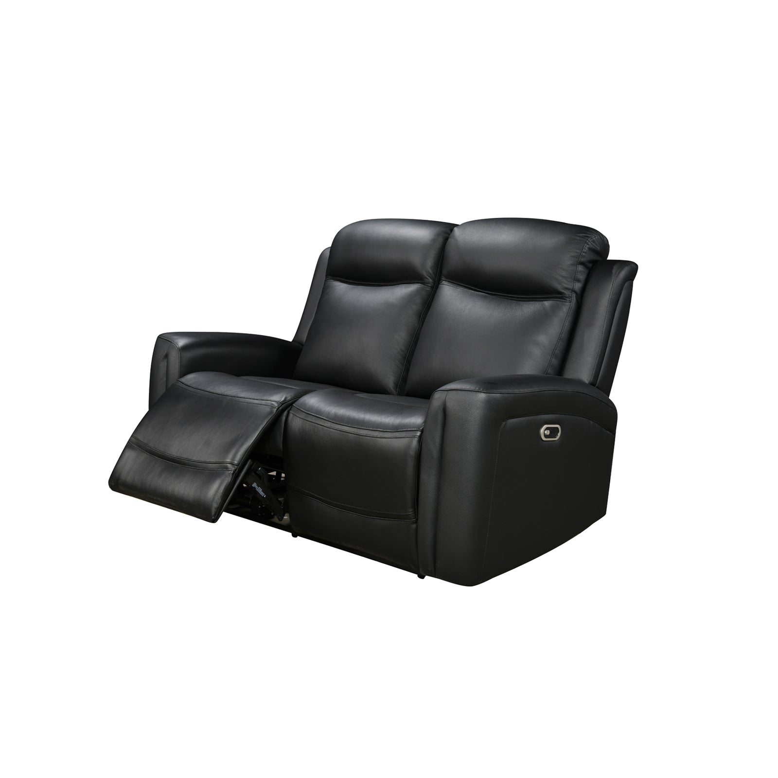 3-2 Seater Electric Leather/PVC Black Recliner Set
