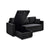 Multifunctional Sofa Bed Fabric Upholstery Chaise Section Comfy Cushions Armrests