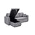Multifunctional Sofa Bed Fabric Upholstery Chaise Section Comfy Cushions Armrests