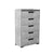 Dressing Chest With 6 Storage Drawers MDF Mirror Combination of Black & Cement Colour