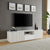 TV Cabinet Storage Drawer MDF Glossy Entertainment Unit in White colour