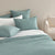 CleverPolly Vintage Washed Microfibre Quilt Cover Set (2Pcs) - Seafoam - Single Size