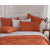 CleverPolly Vintage Washed Microfibre Quilt Cover Set (2Pcs) - Terracotta - Single Size