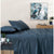 Gioia Casa Vintage Washed 100% Cotton Sheet Set with 1 Pillowcases - Dark Indigo -Single