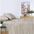 Gioia Casa Vintage Washed 100% Cotton Sheet Set with 1 Pillowcases - Natural - Single