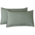 CleverPolly Vintage Washed Microfibre Sheet Set with 1 Pillowcase - Khaki Green - Single