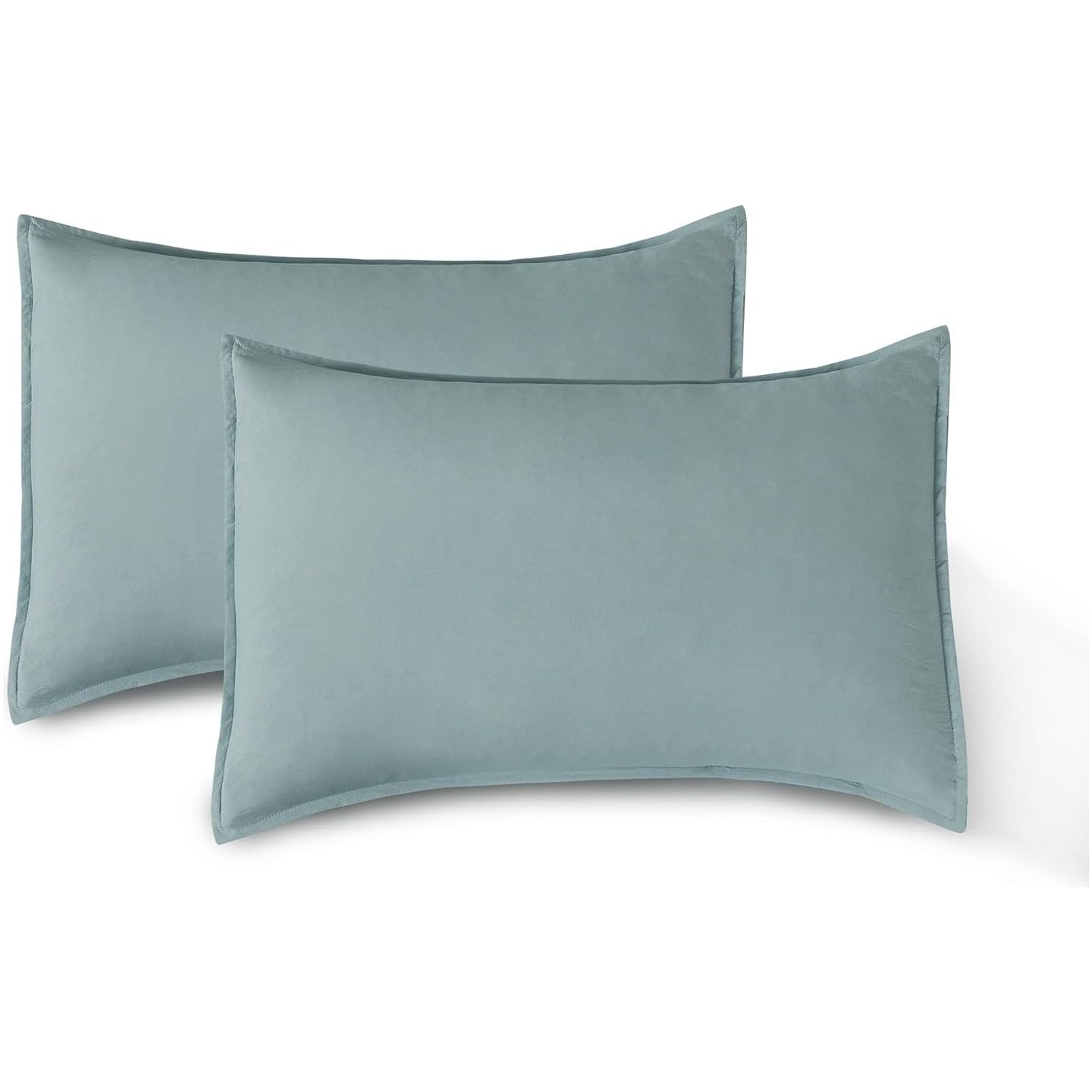 CleverPolly Vintage Washed Microfibre Sheet Set with 1 Pillowcase - Seafoam - Single