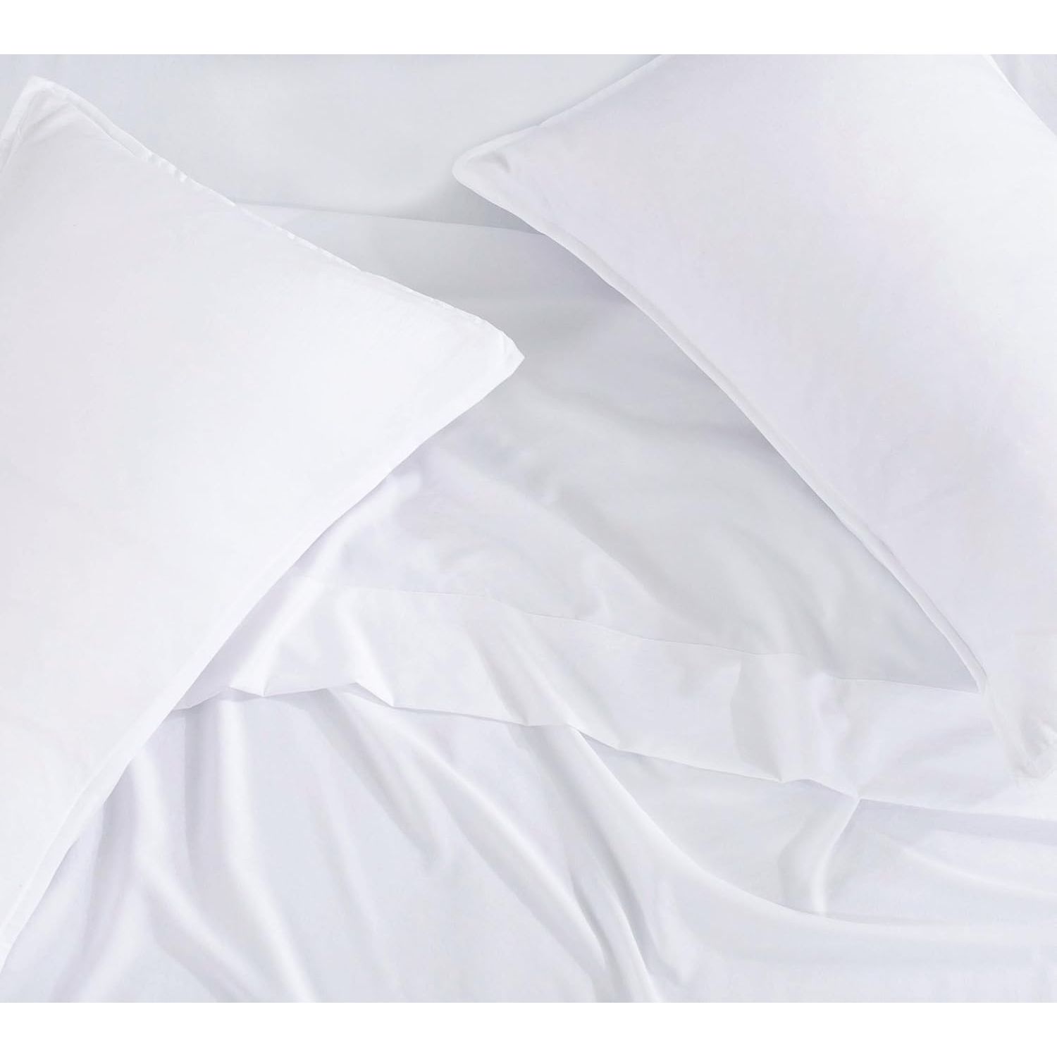 CleverPolly Vintage Washed Microfibre Sheet Set with 1 Pillowcase - White - Single