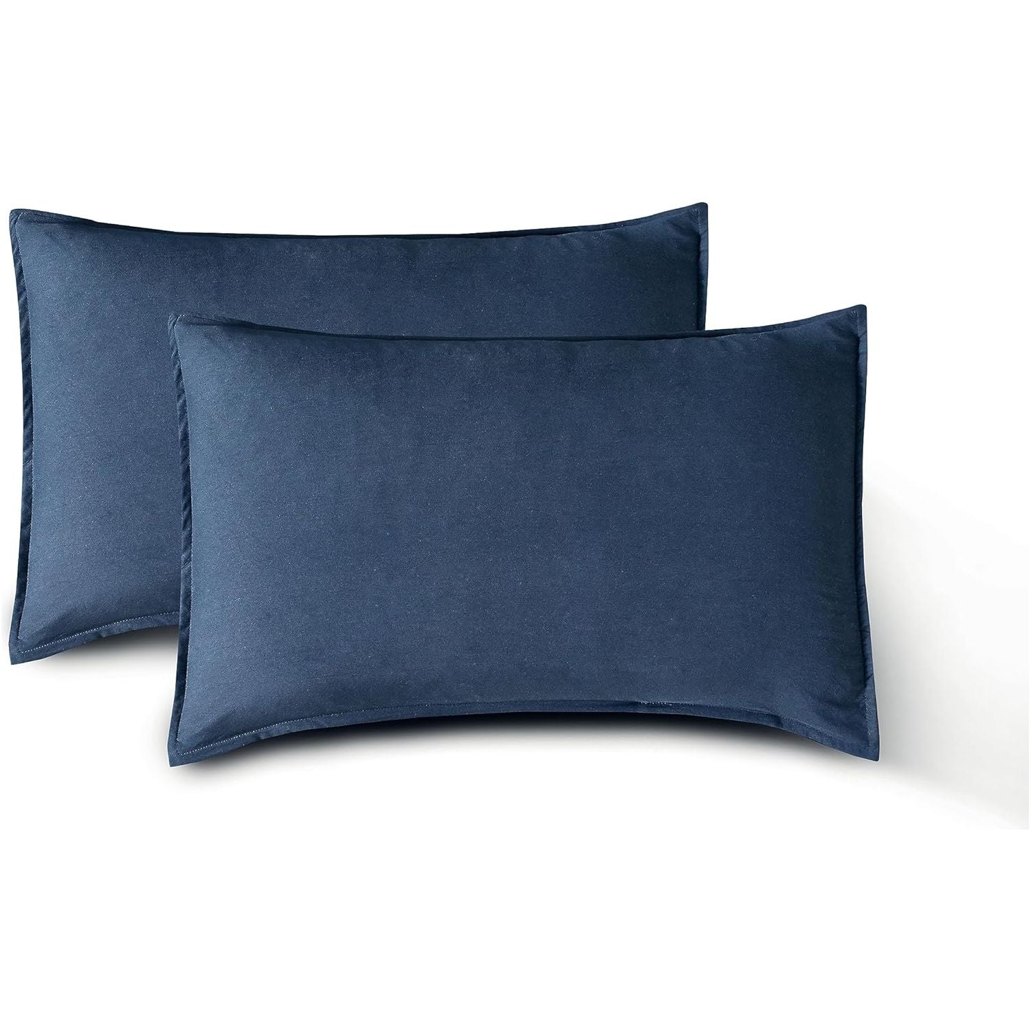 CleverPolly Vintage Washed Microfibre Sheet Set with 2 Pillowcases - Navy - Double