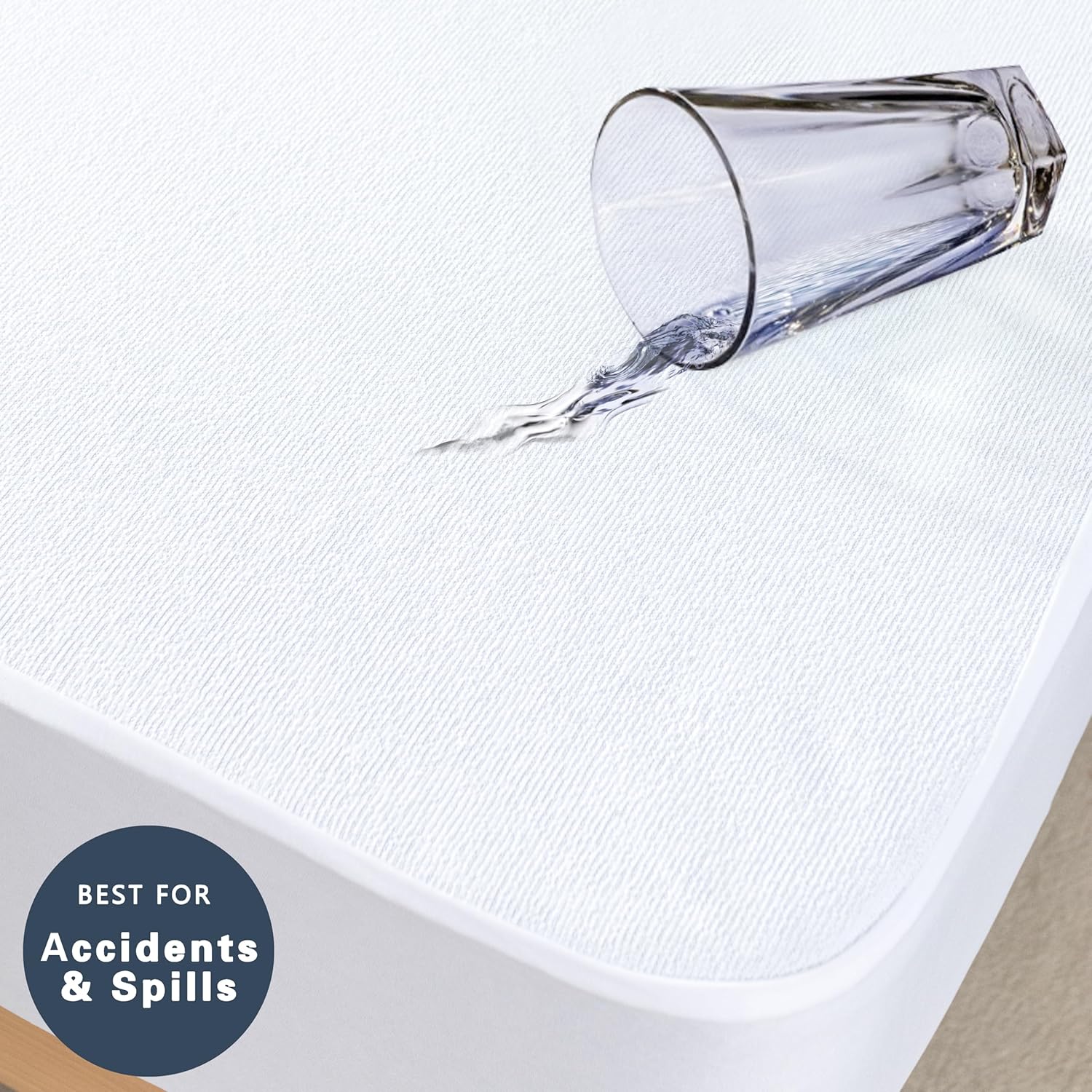 CleverPolly Luxurious Microfibre Terry Toweling Mattress Protector - Queen