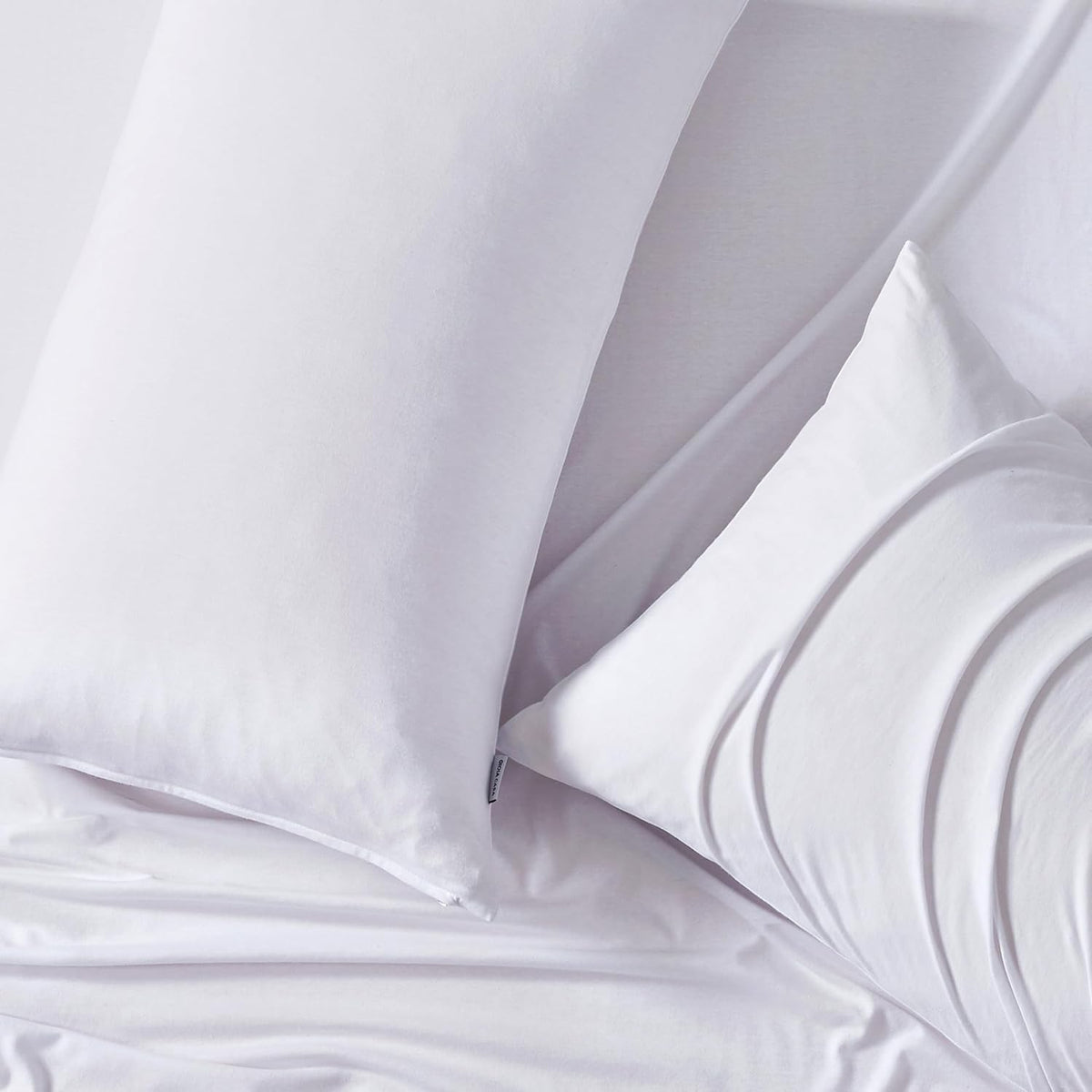 100% Jersey Cotton Quilt Cover Set - White - Queen