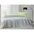 Ice Cooling Reversible Summer Comforter Blanket (Green and Grey, Queen/King)