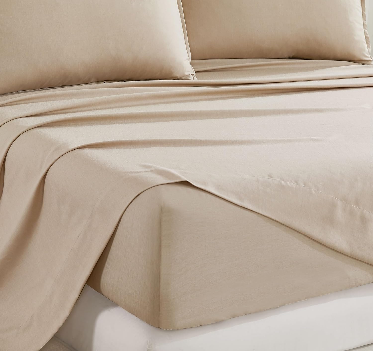 Bamboo Microfibre Sheet Set - Linen - Queen