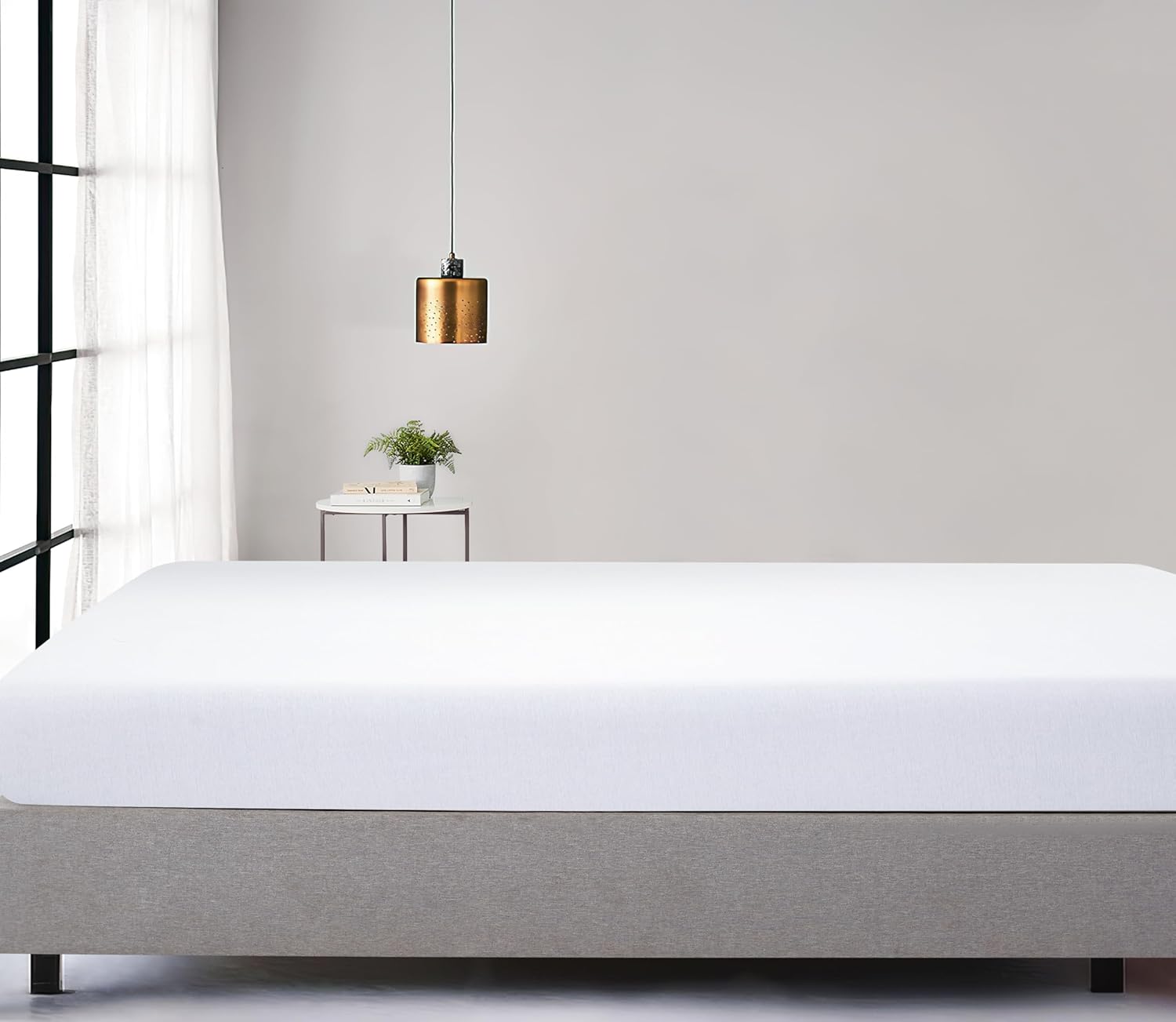 100% Jersey Cotton Soft Stretchy Breathable Fitted Sheet - White - King Size