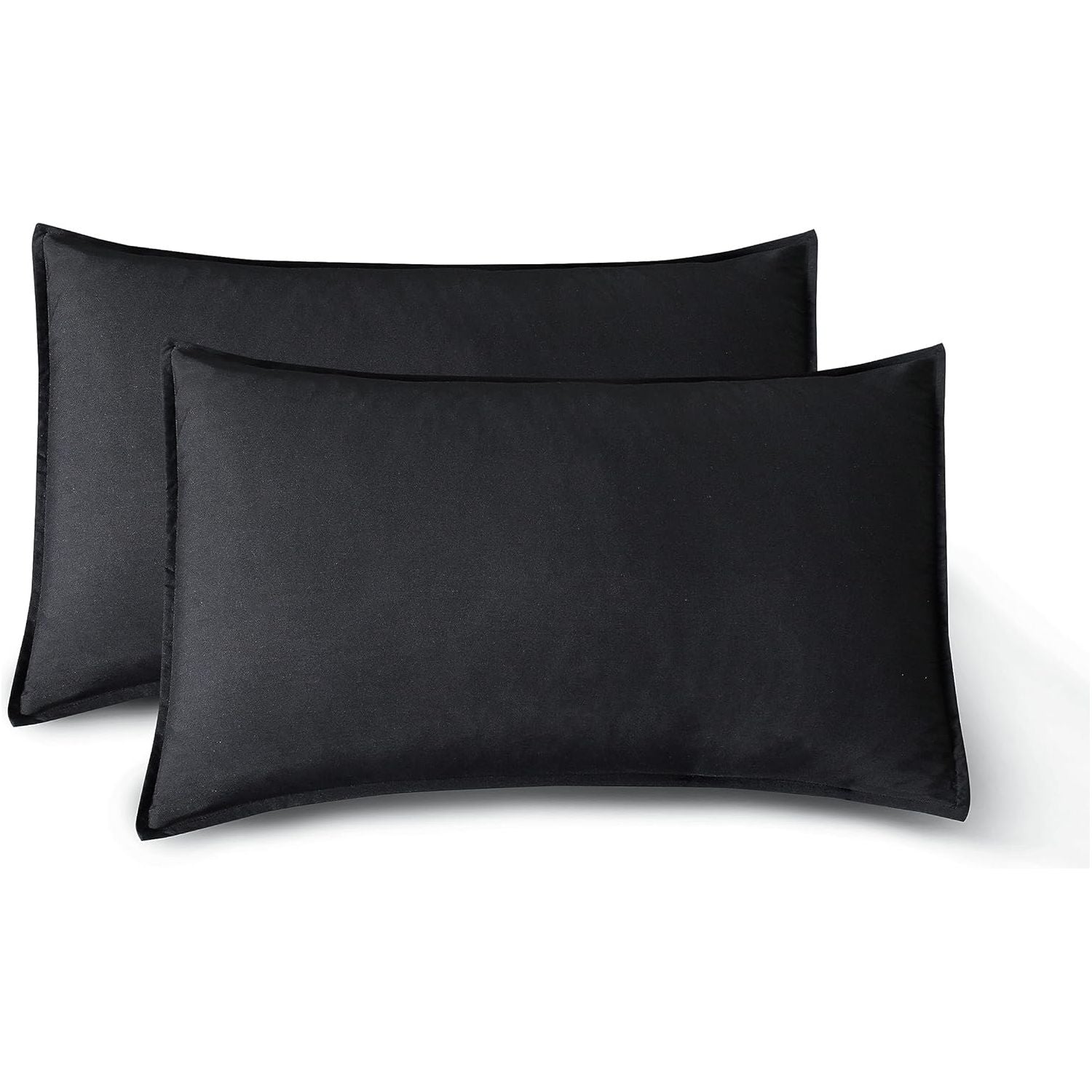 CleverPolly Vintage Washed Microfibre Sheet Set with 2 Pillowcases - Black - King