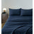 CleverPolly Vintage Washed Microfibre Sheet Set with 2 Pillowcases - Navy - King