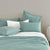 CleverPolly Vintage Washed Microfibre European Pillowcases - Set of 2 Luxurious European Pillow Covers - Seafoam