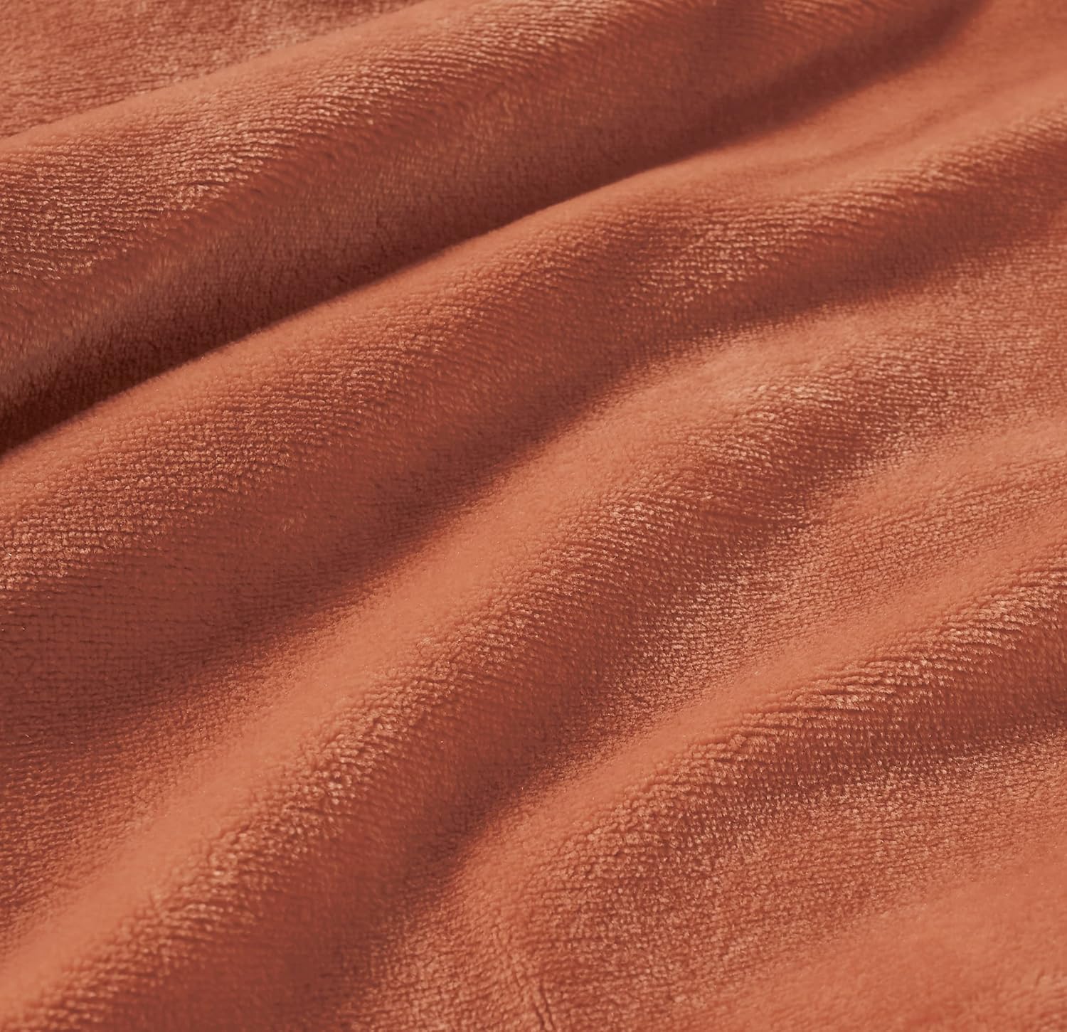 Teddy Sherpa Twin-Pack European Pillowcases - Soft Reversible Velvet & Sherpa Cushion Covers - Machine Washable with Zipper Closure -  65x65cm - Terracotta