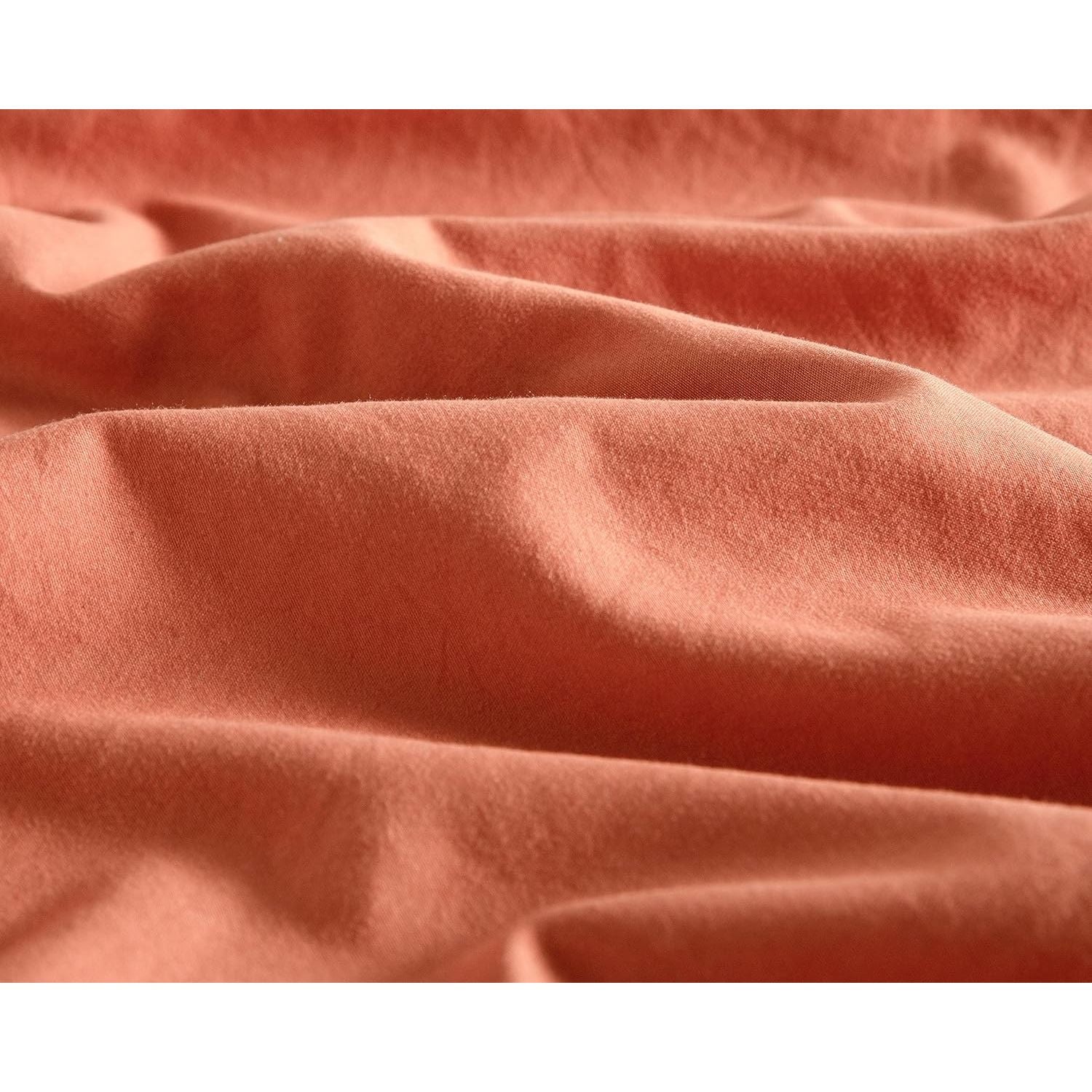 CleverPolly Vintage Washed Microfibre European Pillowcases - Set of 2 Luxurious European Pillow Covers - Terracotta