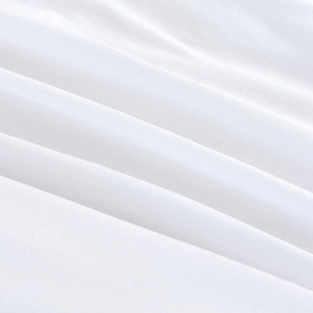 CleverPolly Vintage Washed Microfibre European Pillowcases - Set of 2 Luxurious European Pillow Covers - White