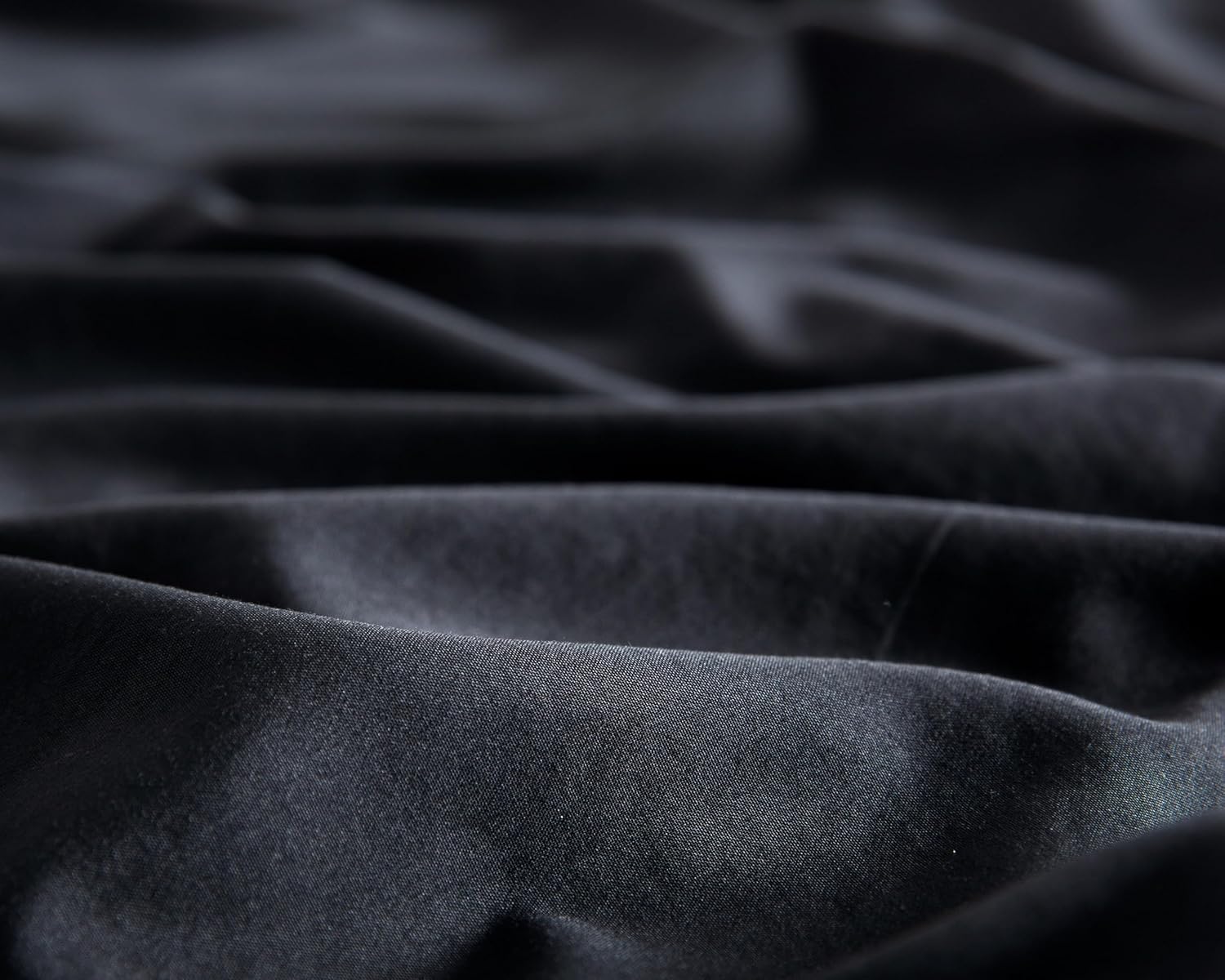 Vintage Washed Microfibre King Pillowcases - Ultra Soft & Skin-Friendly - Set of 2 - 50cm x 90cm (Black)