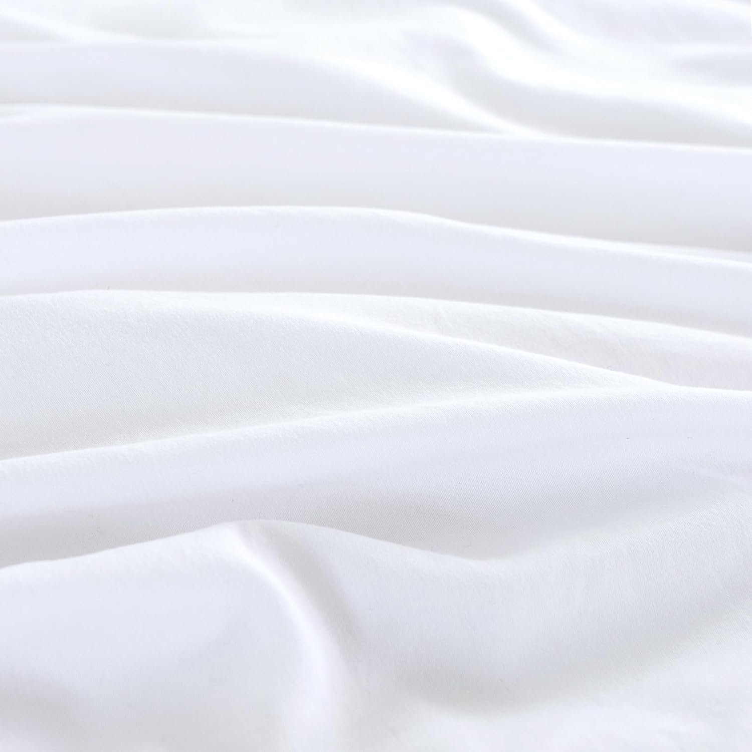 Vintage Washed Microfibre King Pillowcases - Ultra Soft & Skin-Friendly - Set of 2 - 50cm x 90cm (White)