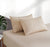 100% Vintage Washed Cotton Fitted Sheet Combo Set – 100% Natural Cotton, Ultra Soft & Breathable – Includes Fitted Sheet & Pillowcases – Machine Washable (Natural, King Single)