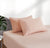 100% Vintage Washed Cotton Fitted Sheet Combo Set – 100% Natural Cotton, Ultra Soft & Breathable – Includes Fitted Sheet & Pillowcases – Machine Washable (Pink, King Single)