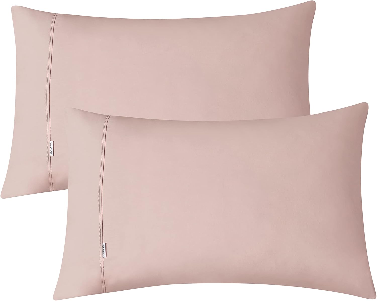 100% Vintage Washed Cotton Fitted Sheet Combo Set – 100% Natural Cotton, Ultra Soft & Breathable – Includes Fitted Sheet & Pillowcases – Machine Washable (Pink, King Single)