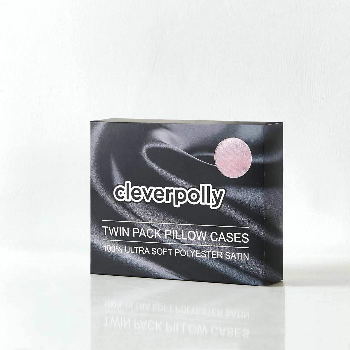 Satin Pillowcases - Silky Soft Polyester Satin with Zipper Closure - Pink, 48cm x 73cm (Twin Pack)