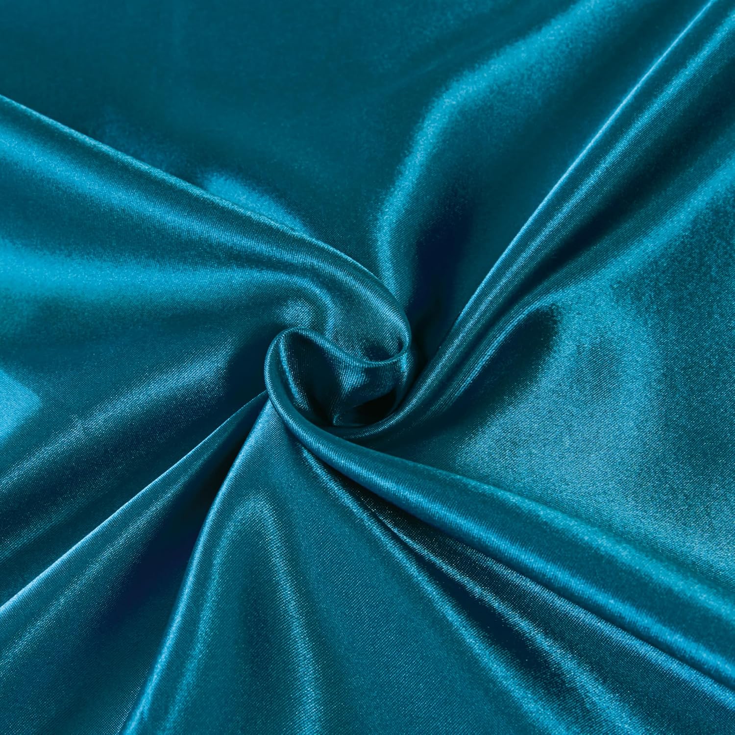 Satin Pillowcases - Silky Soft Polyester Satin with Zipper Closure - Teal, 48cm x 73cm (Twin Pack)