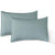 CleverPolly Vintage Washed Microfibre Standard Pillowcases - Set of 2 Luxurious Standard Pillow Covers - Seafoam