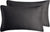 Teddy Sherpa Twin-Pack Standard Pillowcases - Soft Reversible Velvet & Sherpa Cushion Covers - Machine Washable with Zipper Closure -  48x73cm - Charcoal