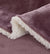 Teddy Sherpa Twin-Pack Standard Pillowcases - Soft Reversible Velvet & Sherpa Cushion Covers - Machine Washable with Zipper Closure -  48x73cm - Mauve