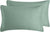 Teddy Sherpa Twin-Pack Standard Pillowcases - Soft Reversible Velvet & Sherpa Cushion Covers - Machine Washable with Zipper Closure -  48x73cm - Sage Green