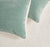 Teddy Sherpa Twin-Pack Standard Pillowcases - Soft Reversible Velvet & Sherpa Cushion Covers - Machine Washable with Zipper Closure -  48x73cm - Sage Green