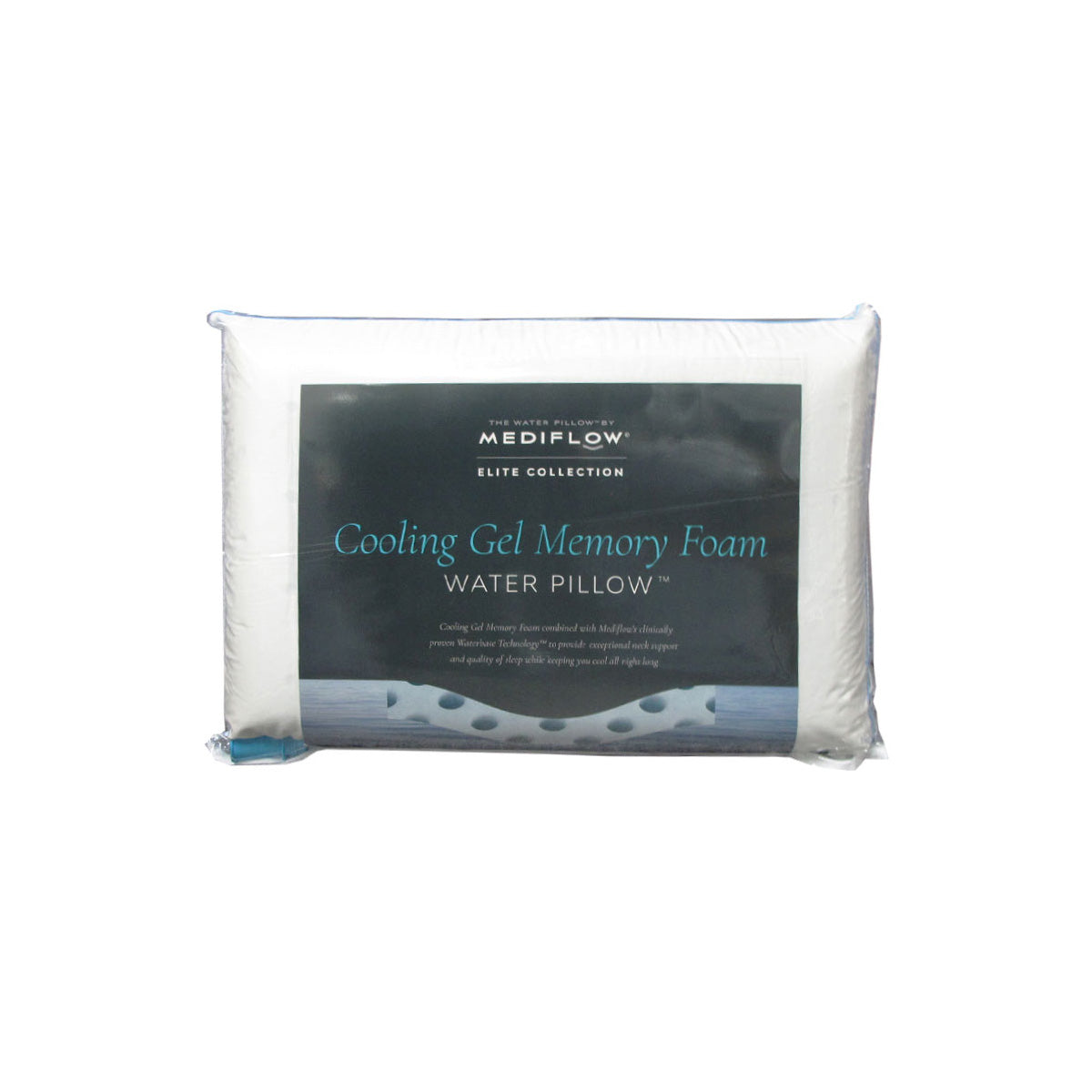 Mediflow Elite Premium Fiber Cooling Gel Memory Foam Water Pillow 44 x 66 cm