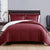 3 Piece Ultra-soft Micro Mink Comforter Set Queen with Sherpa Reverse Burgundy