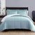 3 Piece Ultra-soft Micro Mink Comforter Set Queen with Sherpa Reverse Sky